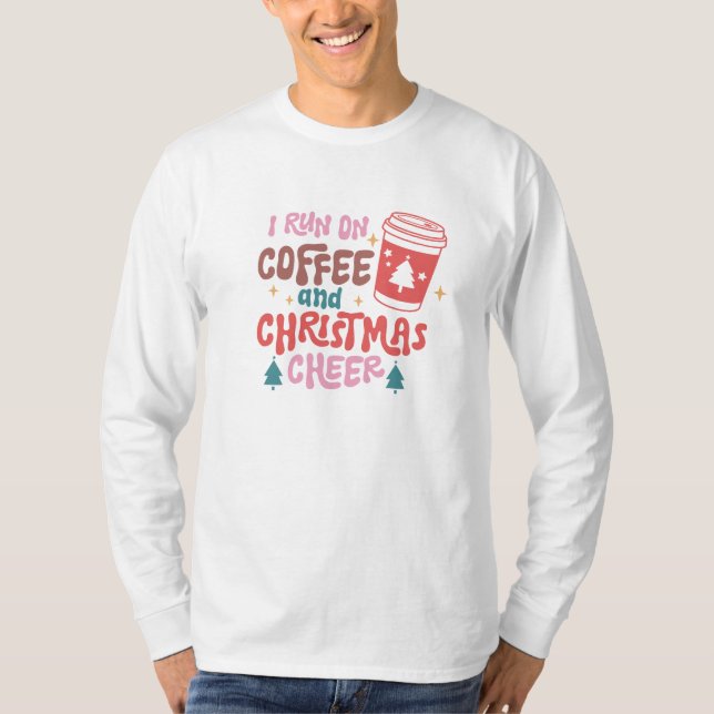 I Springa på kaffe och julost T Shirt (Framsida)