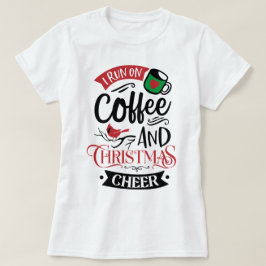 I Springa på kaffe- och julschacksalar Womens T-Sh T Shirt