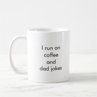 "I springa på kaffe och Pappa-skämt" Funny Mug Kaffemugg