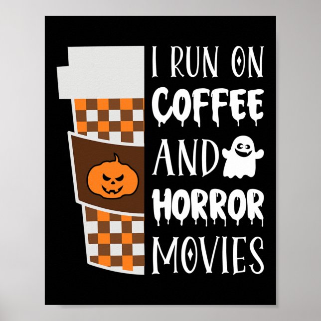 I Springa på kaffe- och skräckfilmer Halloween Cos Poster (Framsidan)