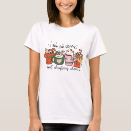 I Springa på kaffejulturen Cheer Funny jul T Shirt