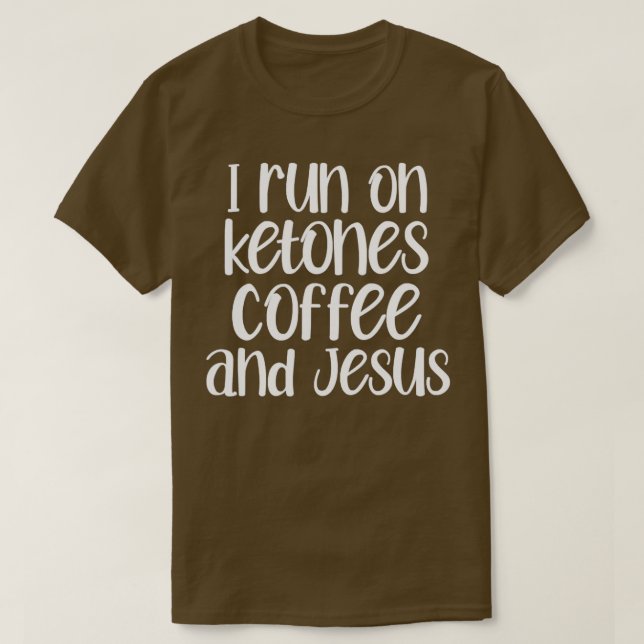 I Springa på Ketones Coffee Jesus T Shirt (Design framsida)