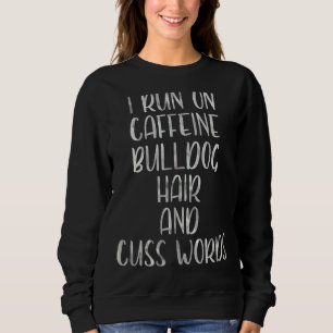 I Springa på koffeinbulldog och Cusse Ord T Shirt