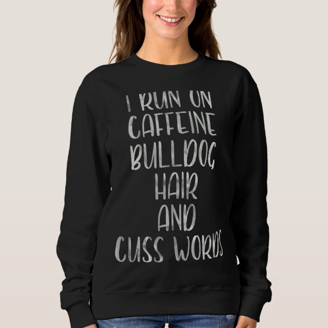 I Springa på koffeinbulldog och Cusse Ord T Shirt (Framsida)