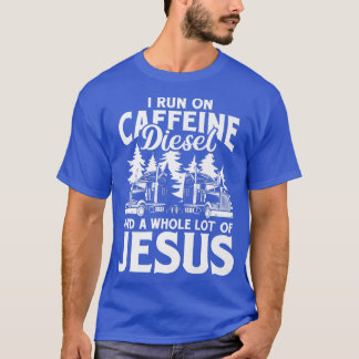 I Springa på koffeine Diesel & Jesus Trucker Lastb T Shirt