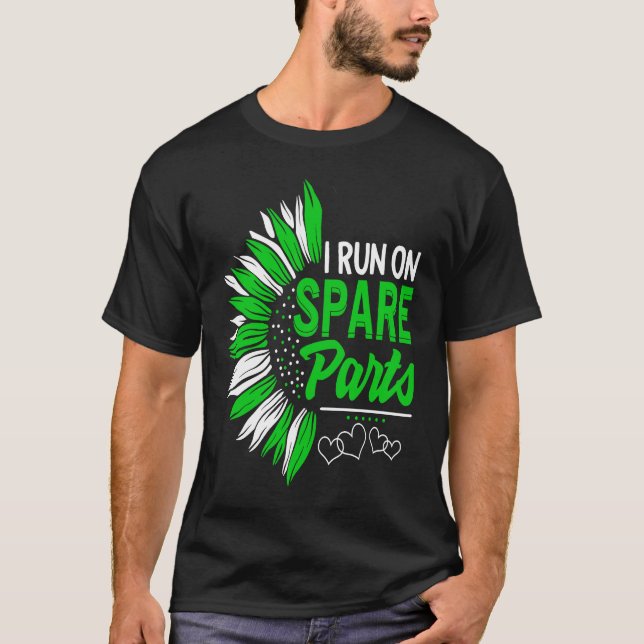 I Springa på reservdelar Lung Liver Njurtransplant T Shirt (Framsida)