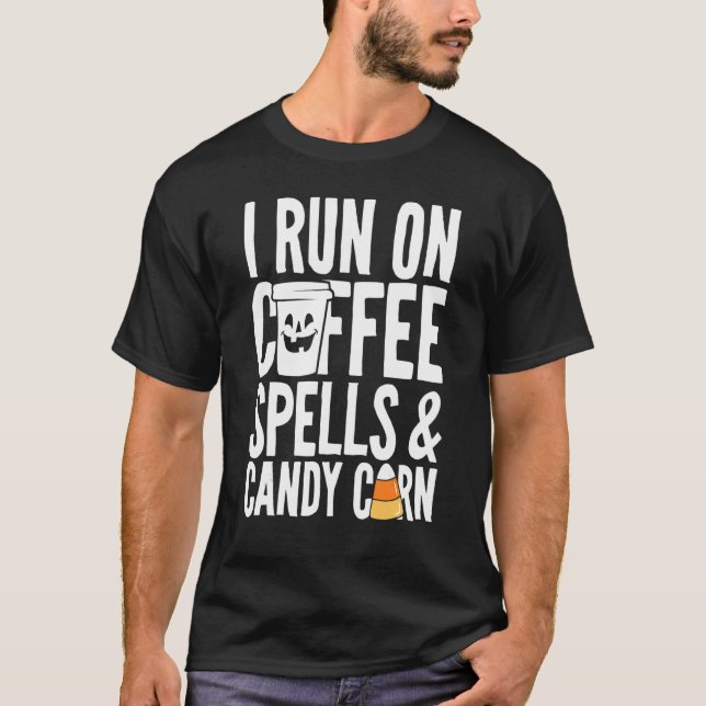 I Springa på Spådomar kaffe och Candy corn-lekbarn T Shirt (Framsida)