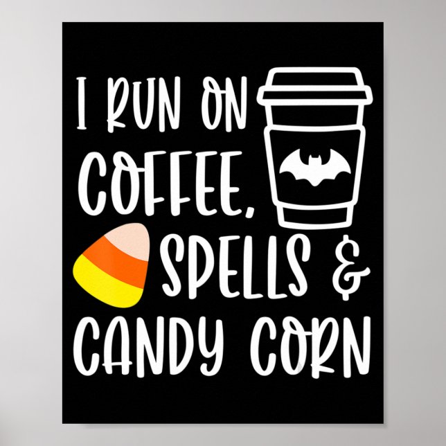 I Springa på Spådomar med kaffe och Candy corn hös Poster (Framsidan)