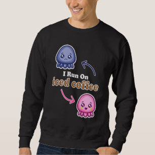 I Springa på spaltkål av kaffe Reversible Octopus Lång Ärmad Tröja
