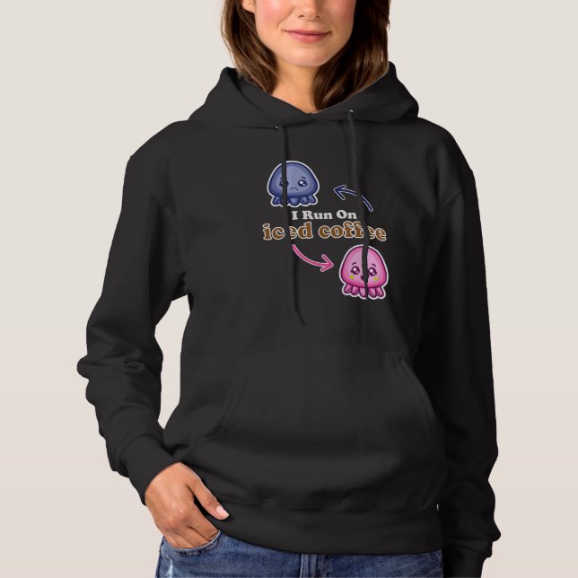 I Springa på spaltkål av kaffe Reversible Octopus  T Shirt (Framsida)