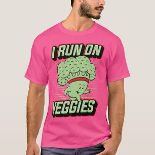 I Springa på Veggies Plant Based Vegan Idrottsman  T Shirt