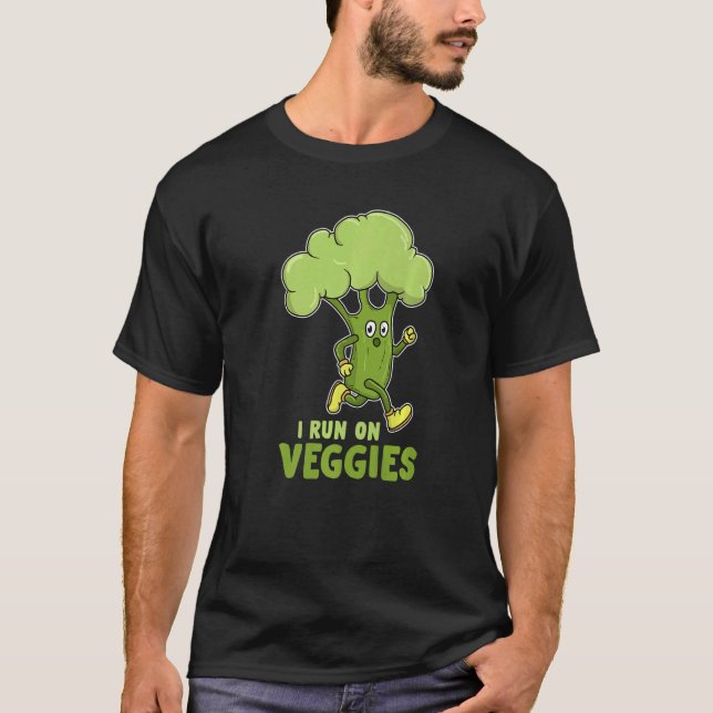 I springa på Veggies.. T Shirt (Framsida)