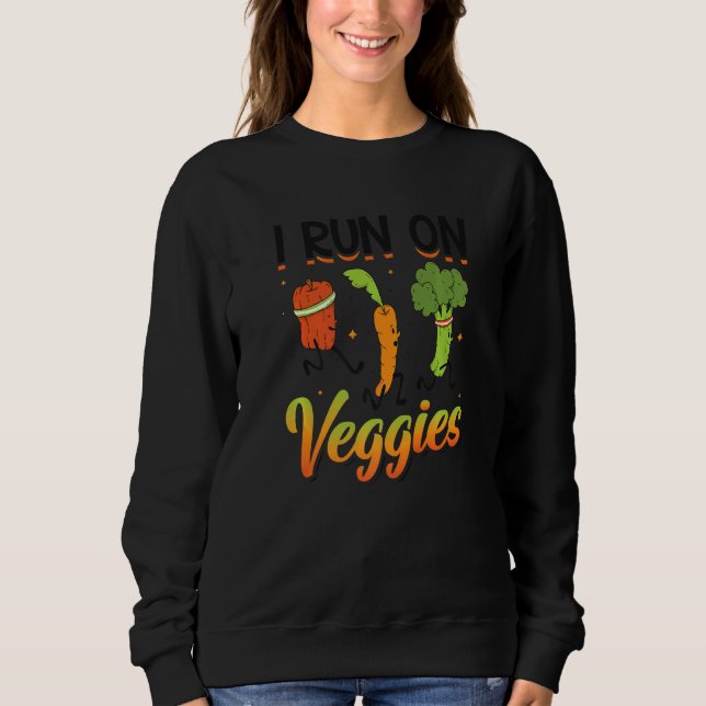 I Springa på Veggies Vegan Springer T Shirt (Framsida)