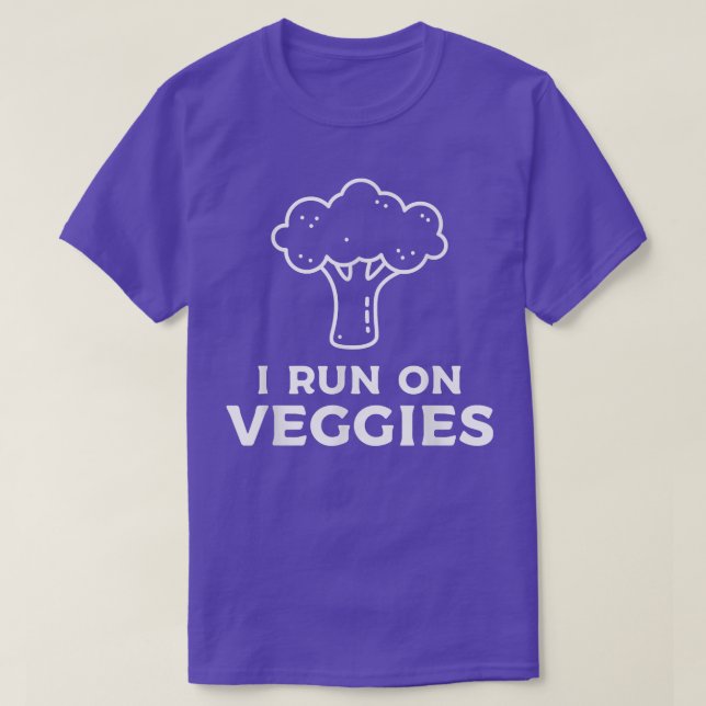 I Springa på Veggies Vegan Vegetarian T Shirt (Design framsida)