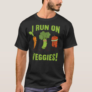 I Springa på Veggies Vegetarian Plant Funy T Shirt