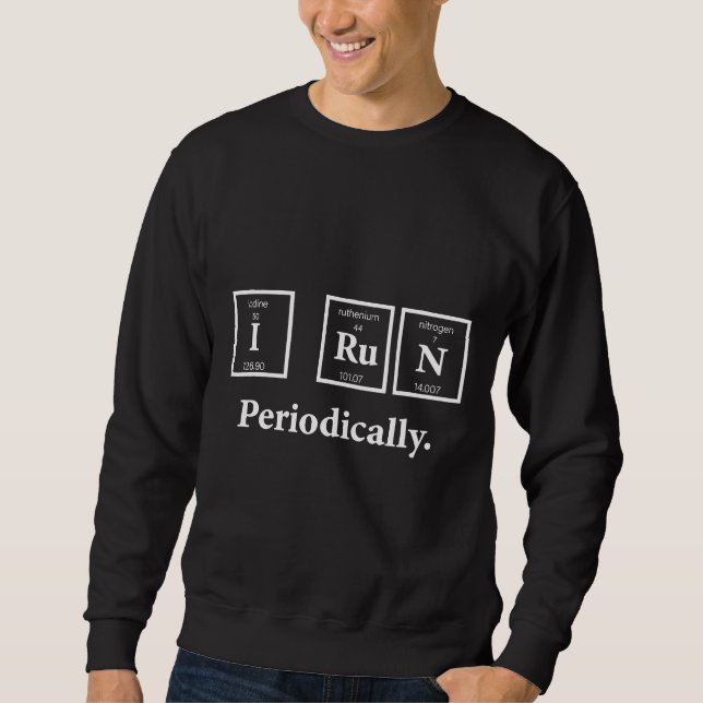 I Springa Periodicdic Science Nerd Teacher Springe Lång Ärmad Tröja (Framsida)