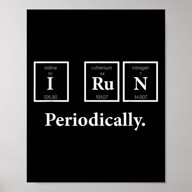 I Springa Periodicdic Science Nerd Teacher Springe Poster (Framsidan)