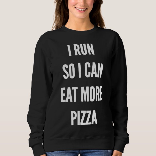 I Springa så jag kan äta mer Pizza-funny Springern T Shirt (Framsida)