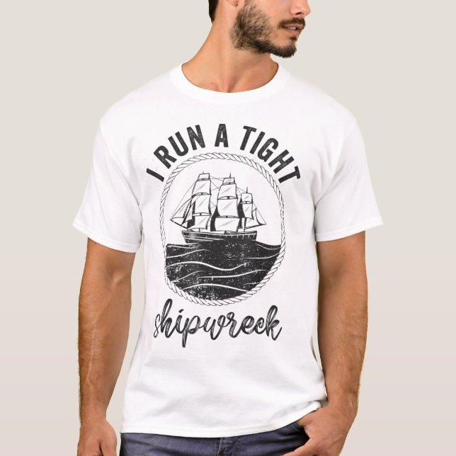 I springa var det ett hårt skeppsbrott där kvinnor t shirt (Framsida)