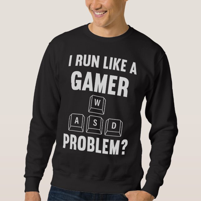 I Springa var det som om ett spel för spelspelare- Lång Ärmad Tröja (Framsida)