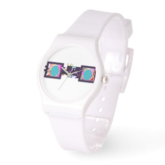 I Spy Glasses Dial White Silicone Armbandsur