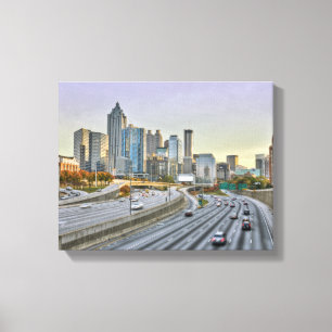 I stadens centrum Atlanta Canvastryck