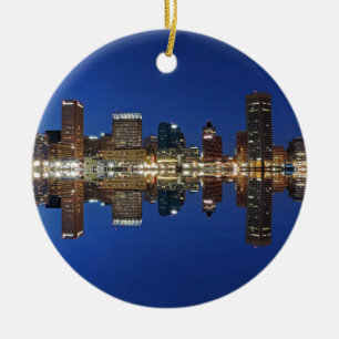 I stadens centrum Baltimore Maryland Julgransprydnad Keramik