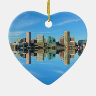 I stadens centrum Baltimore Maryland Julgransprydnad Keramik