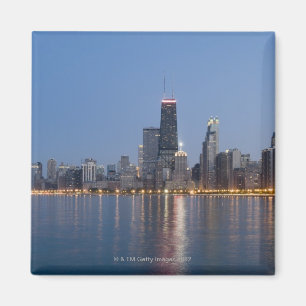 I stadens centrum Chicago horisont Magnet