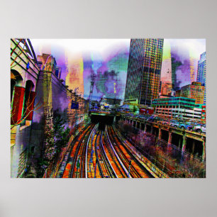 I stadens centrum Chicago Poster