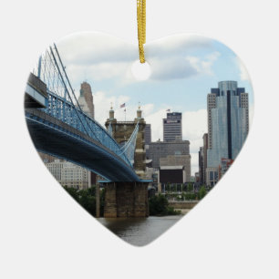 I stadens centrum Cincinnati Julgransprydnad Keramik