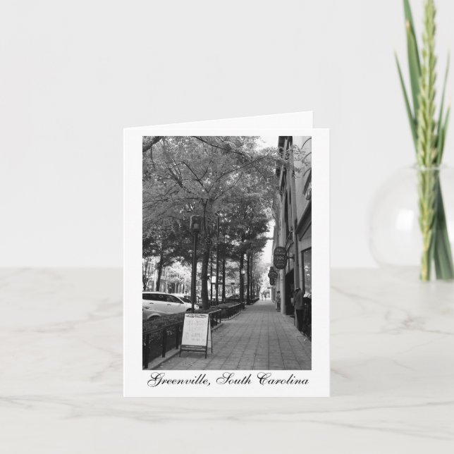 I stadens centrum gator i Greenville Kort (Framsida)