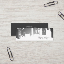 I stadens centrum horisontalsmala för mini visitkort