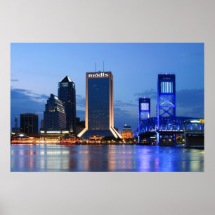 I stadens centrum Jacksonville Poster