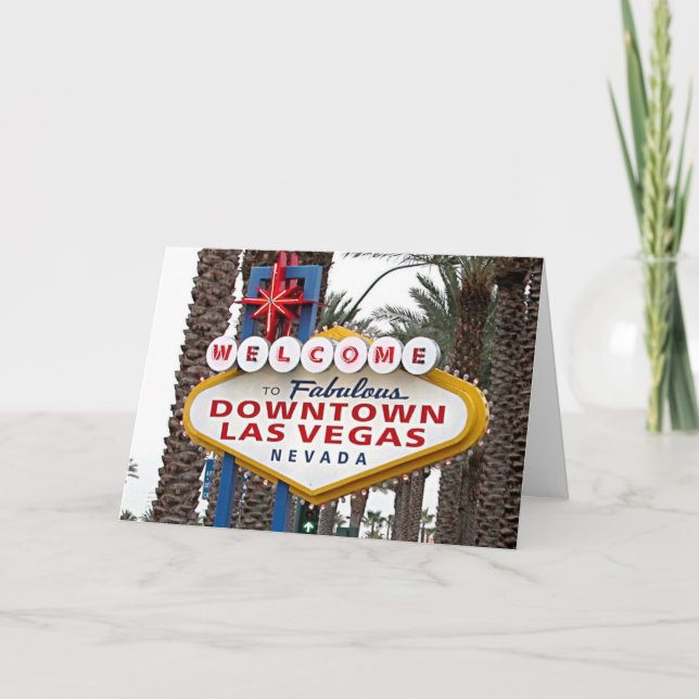 I stadens centrum Las Vegas hälsningkort Kort (Framsida)