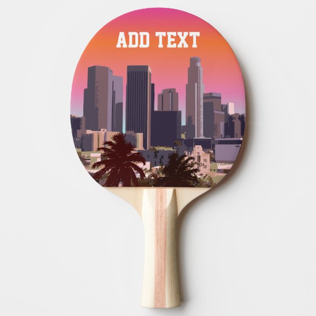 I stadens centrum Los Angeles - anpassadet Pingisracket (Framsidan)