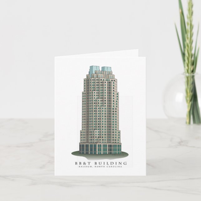 I stadens centrum Raleigh, NC Notecards Kort (Framsida)