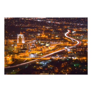 I stadens centrum Roanoke, Virginia Fototryck
