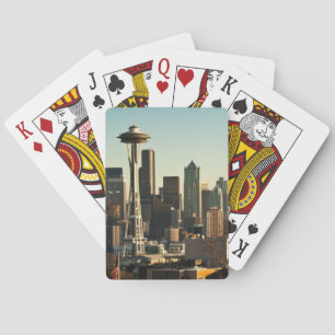I stadens centrum Seattle horisont och utrymmenål Spelkort