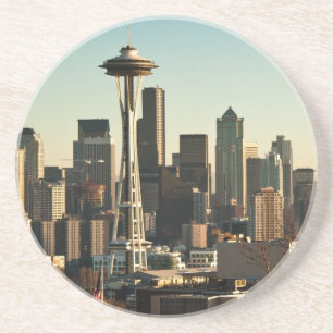 I stadens centrum Seattle horisont och utrymmenål Underlägg Sandsten