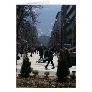I stadens centrum Skopje 1 Hälsningskort