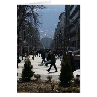 I stadens centrum Skopje 1 Hälsningskort