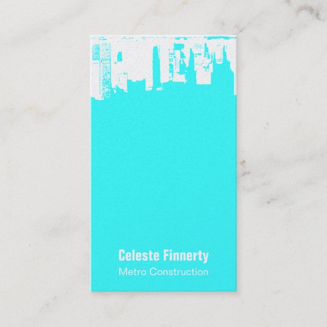 I stadens centrum snöhimmel för översida visitkort (Framsida)