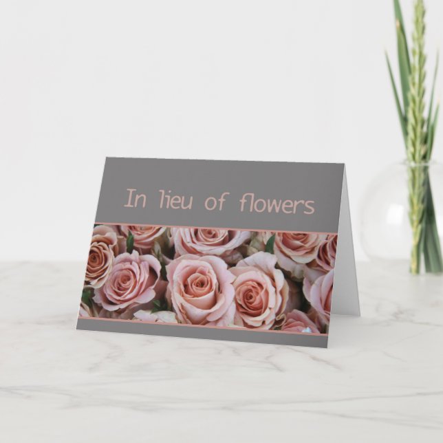 I stället för blomsterkort för sympati/begravning kort (Framsida)