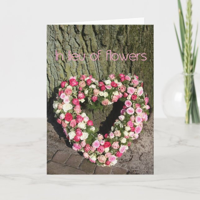 I stället för blomsterkort för sympati/begravning kort (Framsida)