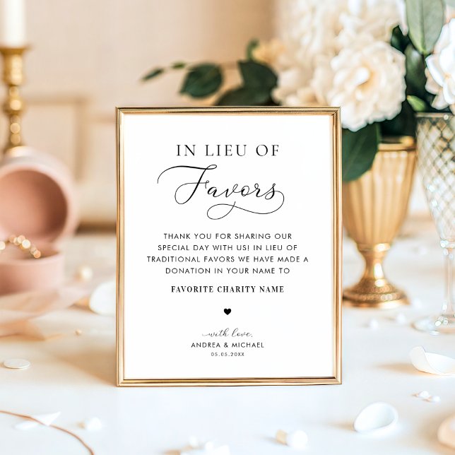 I stället för Bröllop-tecknet för välgörenhetsdona Poster (Skapare uppladdad)