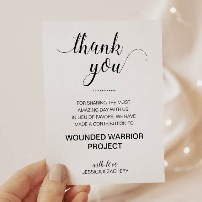 I stället för favors Charity Donation Bröllop (Skapare uppladdad)