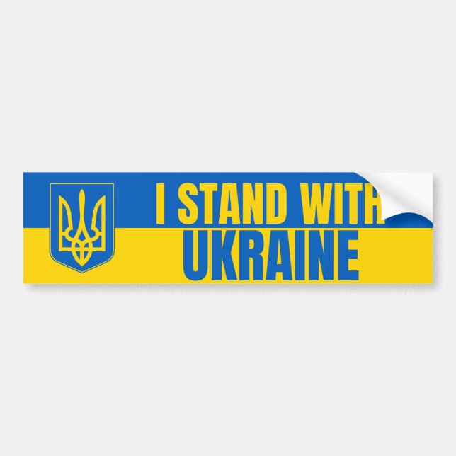 i stånd med Ukraina Bildekal (Framsidan)