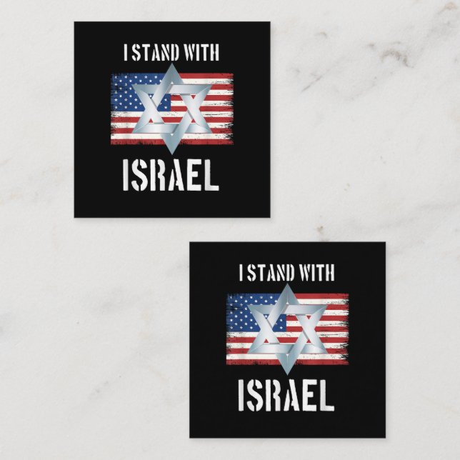 i stand with israel anteckningskort (Fram/baksida)