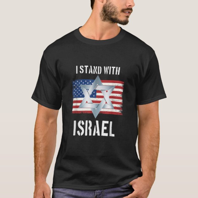 i stand with israel t shirt (Framsida)